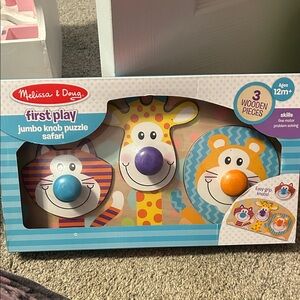 Melissa & Doug First Play Safari Puzzle with Blue and Orange